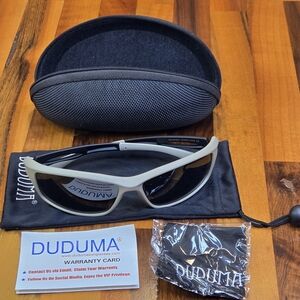 Duduma Polarized Sports Sunglasses | Matte Grey & Black
